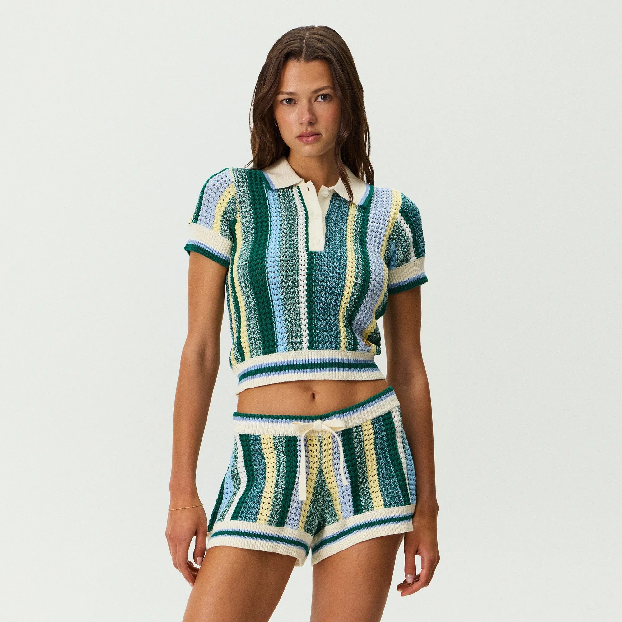 Kith Women Riven Crochet Polo - Majestic sold by Kith product image thumbnail 2