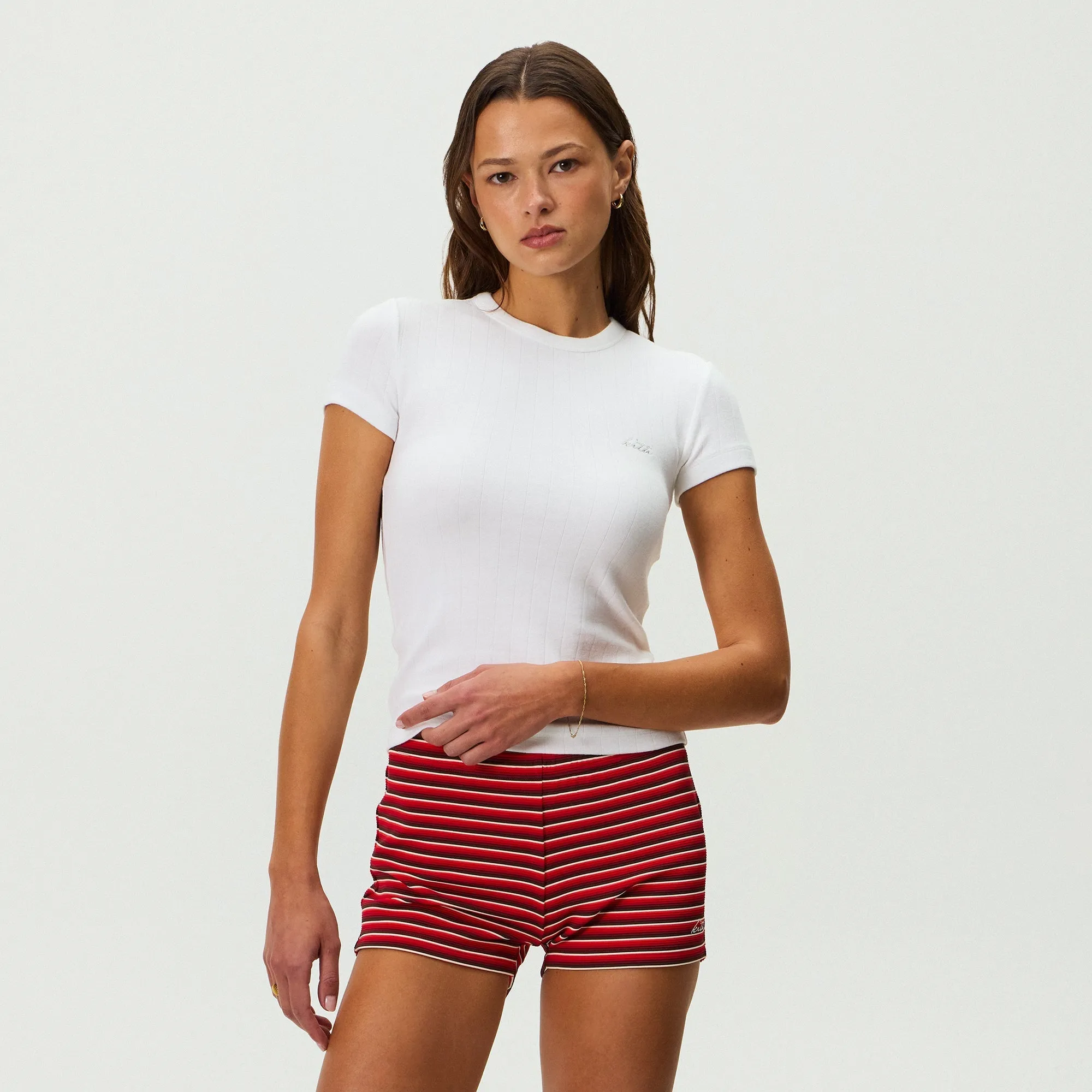 Kith Women Mulberry IV Flat Rib Tee - White sold by Kith product image thumbnail 2