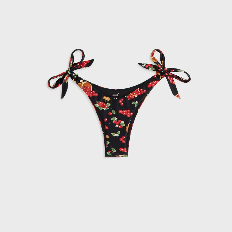 Kith Women Iris Cherry Tie Bottom - Black made by Kith