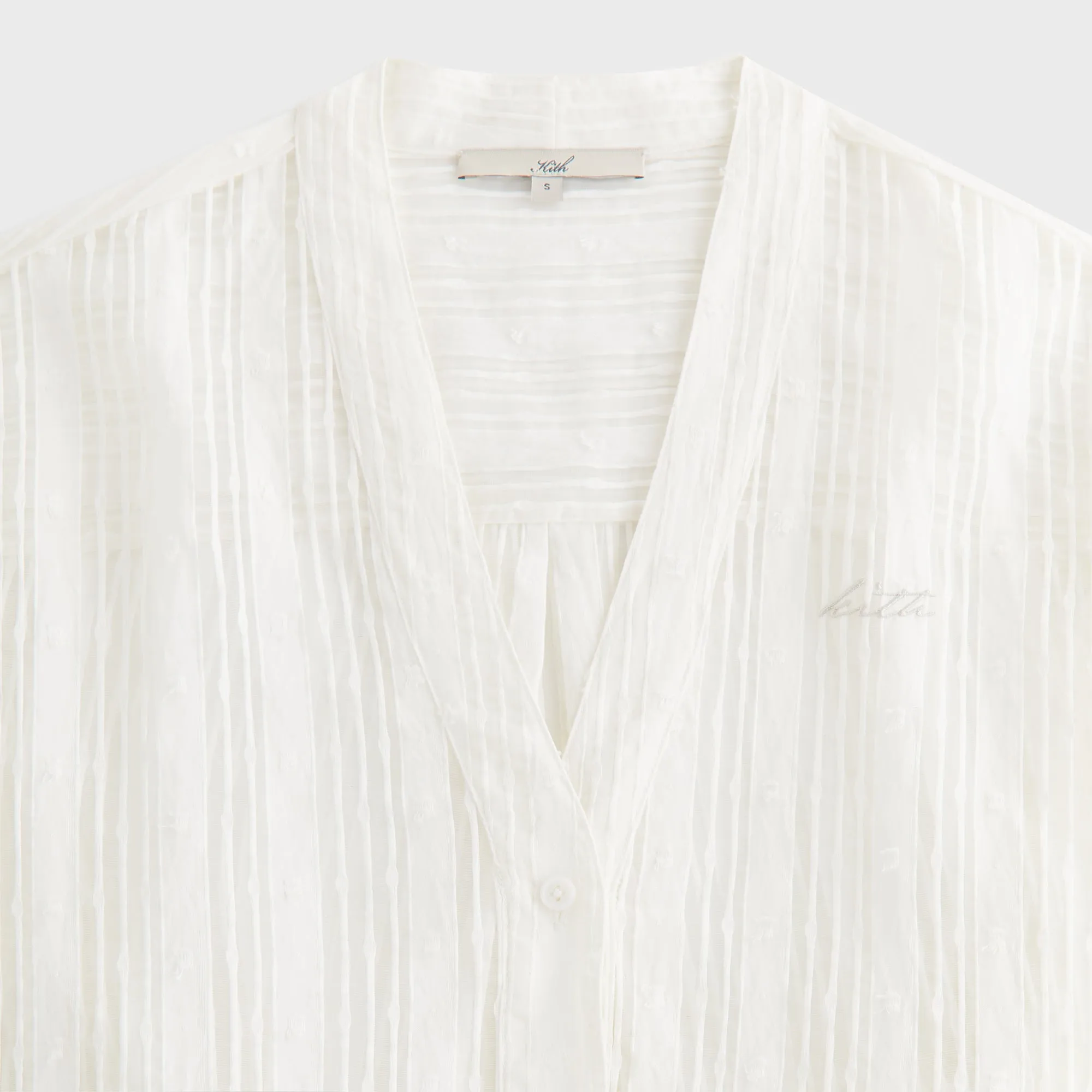 Kith Women Carmyn Sheer Cardigan Shirt - White sold by Kith product image thumbnail 4