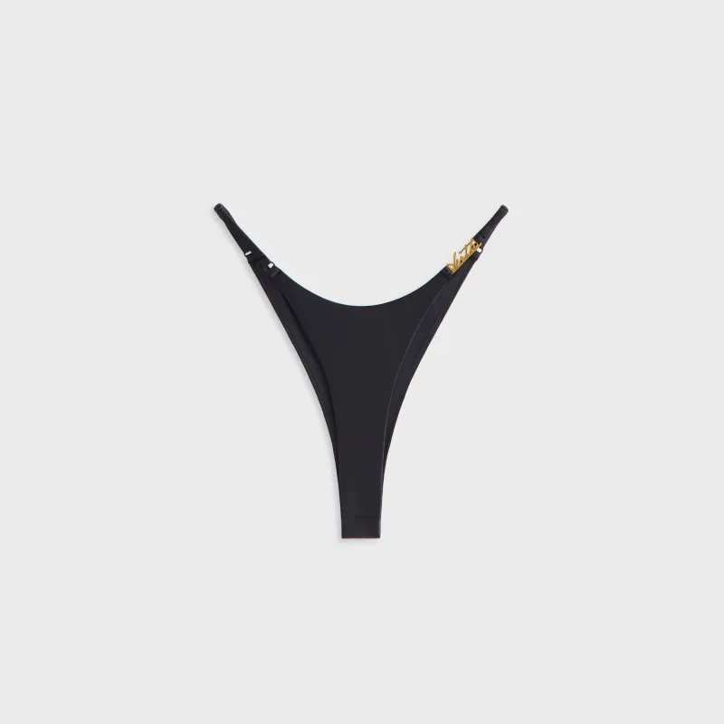 Kith Women Bralyn Tanga Bikini Bottom - Black made by Kith