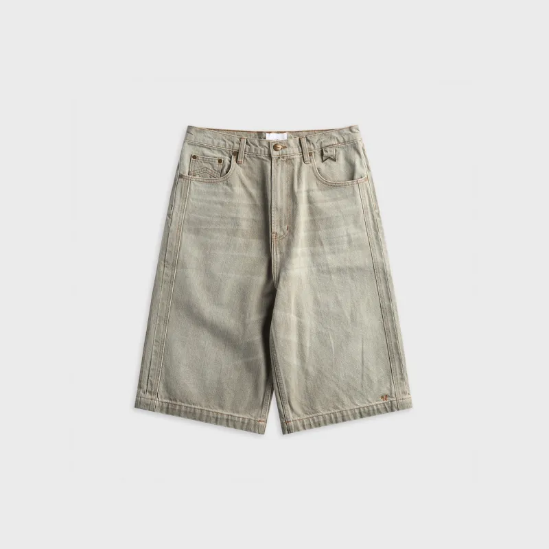 Rhude Baggy Traxedo Denim Short - Liberty Grey made by Rhude