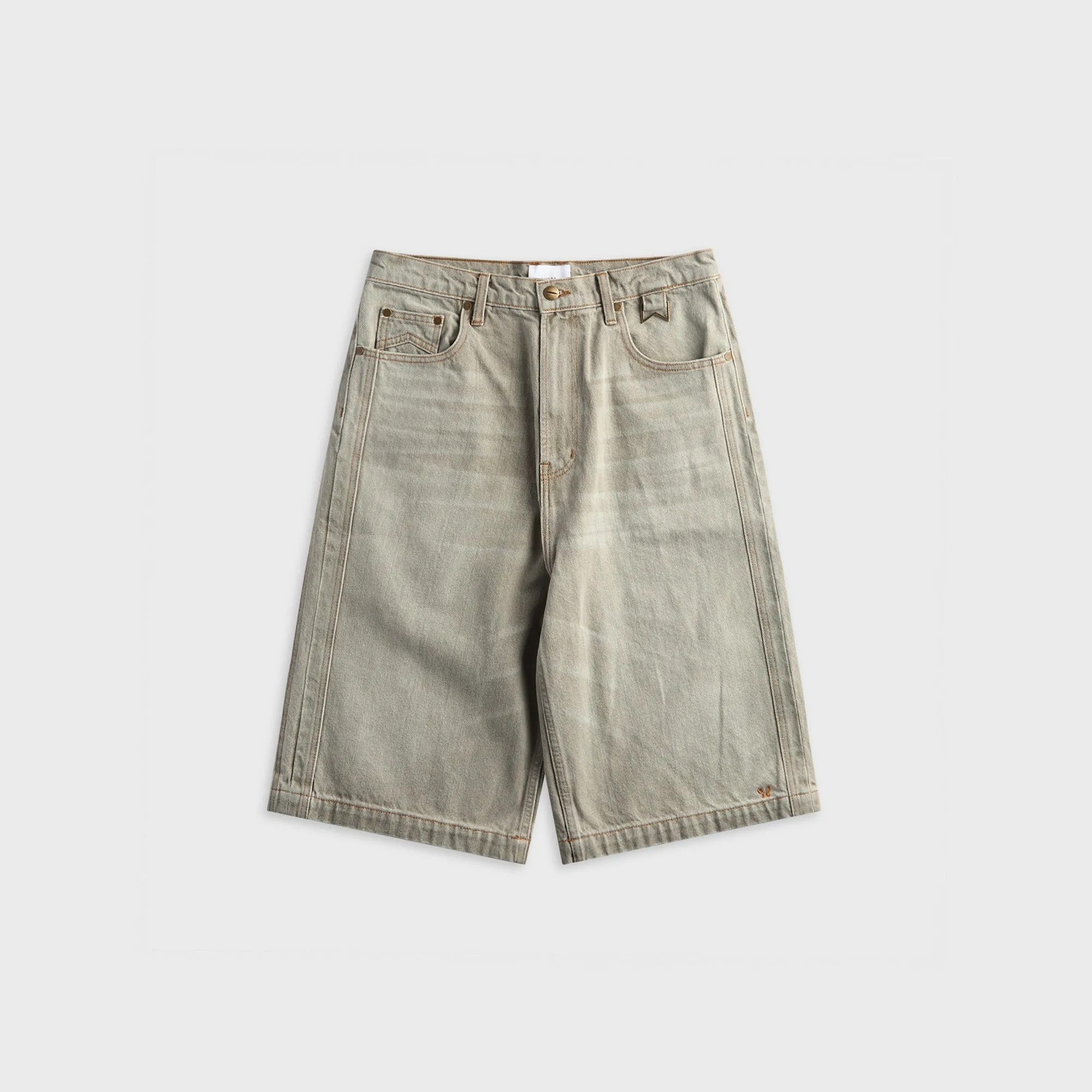 Rhude Baggy Traxedo Denim Short - Liberty Grey sold by Kith