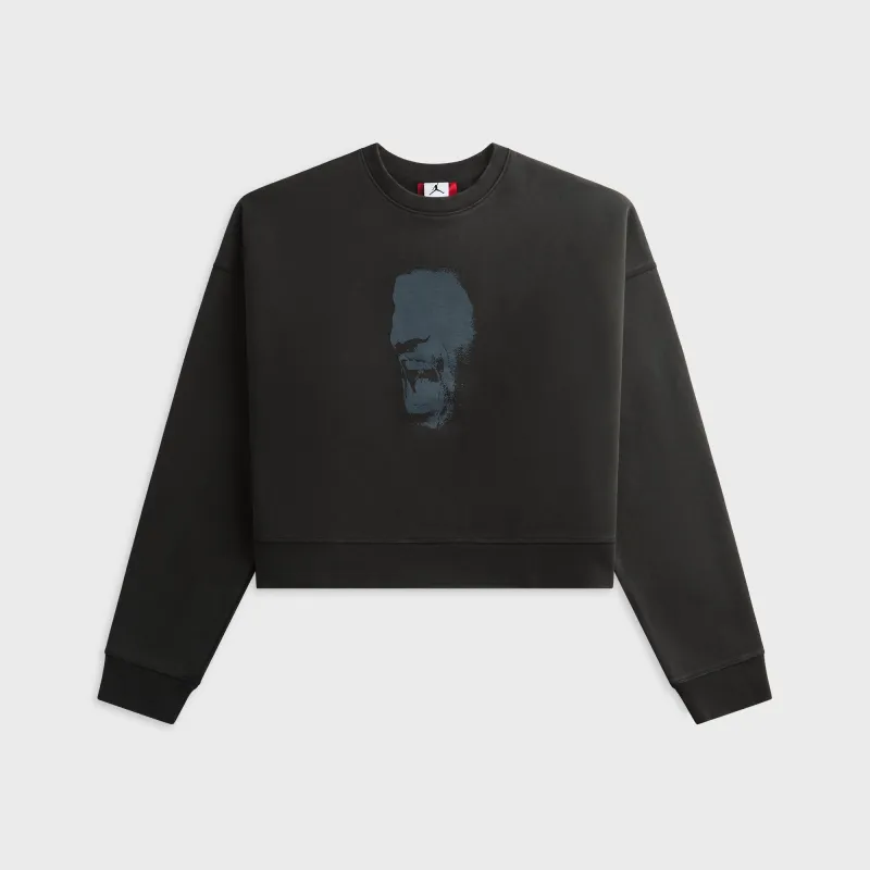 Jordan x IH Cropped Fleece Crewneck Sweatshirt - Black made by Jordan