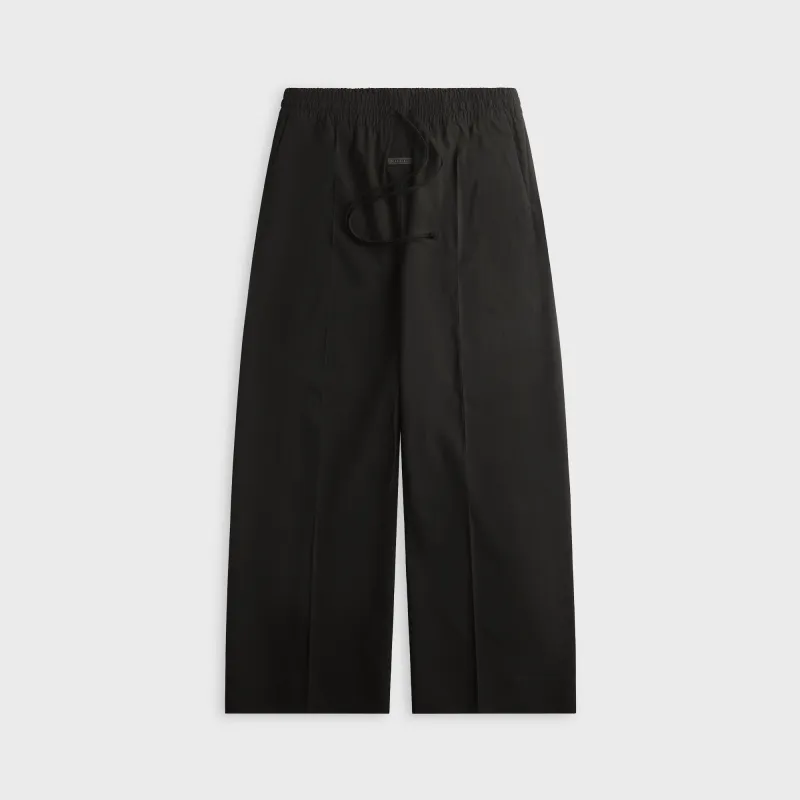 Fear of God Wool Ripstop Wide Leg Drawstring Pant - Black made by Fear of God