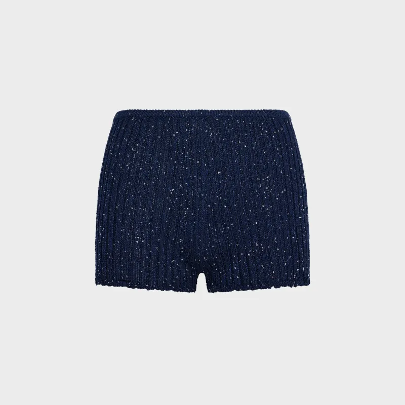 Asta Resort Isla Mini Short - Navy Sequin made by Asta Resort