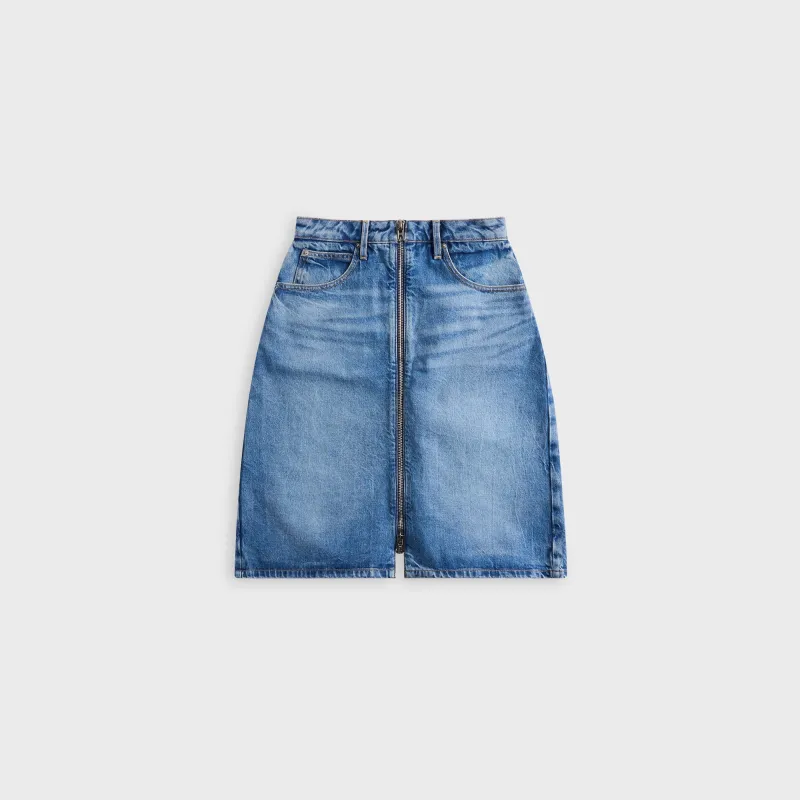 Alexander Wang Zip Front Midi Skort - Vintage Marbled Blue made by Alexander Wang