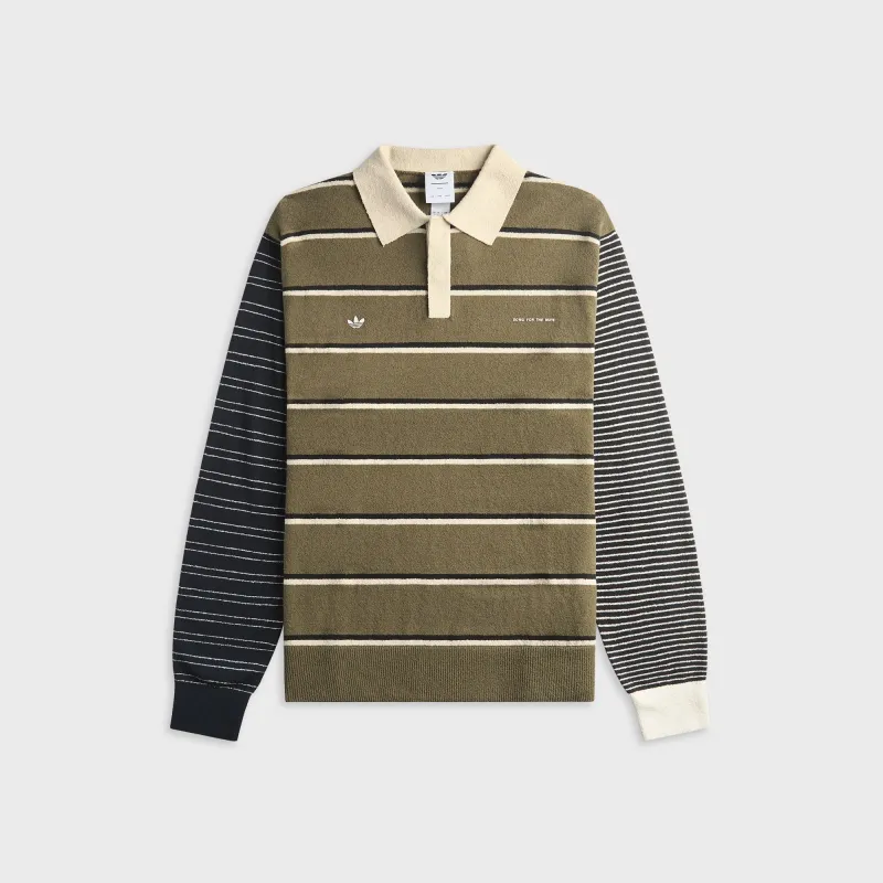 adidas x Song For The Mute Long Sleeve Polo - Green made by Adidas