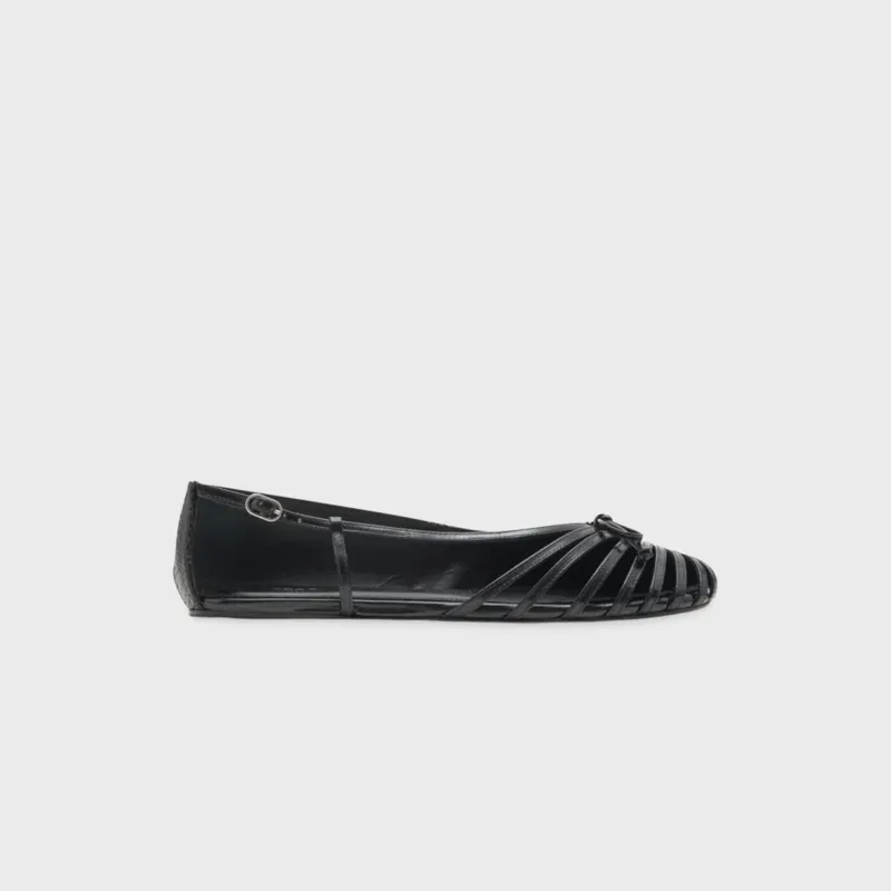Abra Double Shoe Ballerina Flat - Black made by ABRA