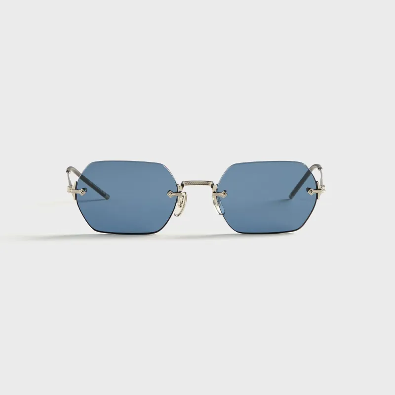 Oliver Peoples TK-13 Sunglasses - Silver / Blue made by Oliver Peoples