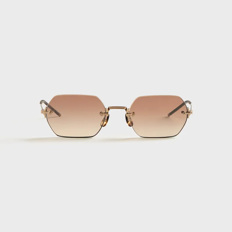 Oliver Peoples TK-13 Sunglasses - Gold / Dark Brown Gradient made by Oliver Peoples