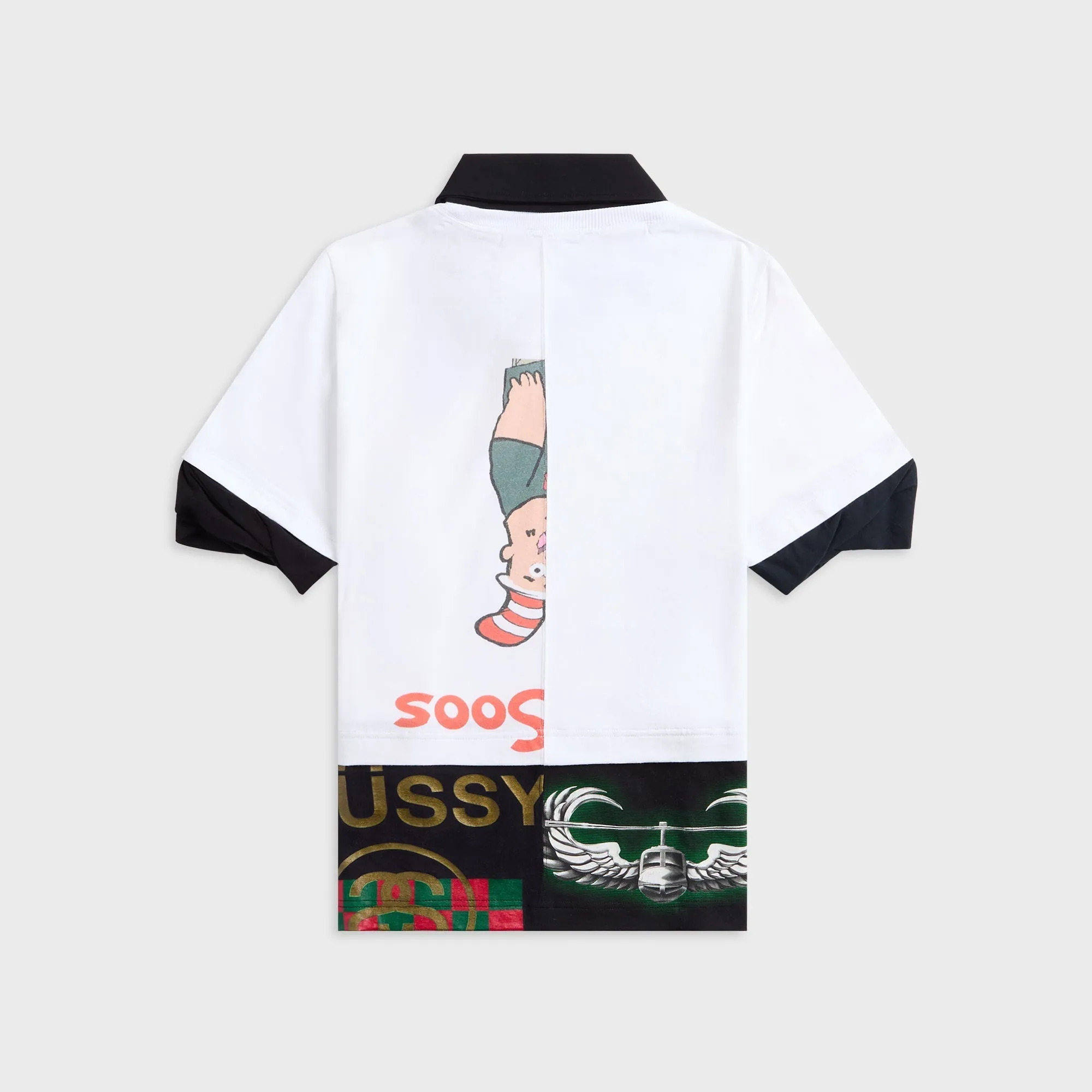 Marine Serre Upcycled Jersey Polo Shirt - White sold by Kith product image thumbnail 2
