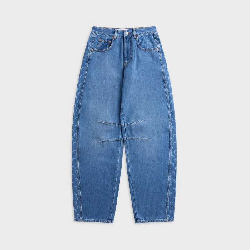 Marine Serre Baggy Jeans - Light Blue made by Marine Serre