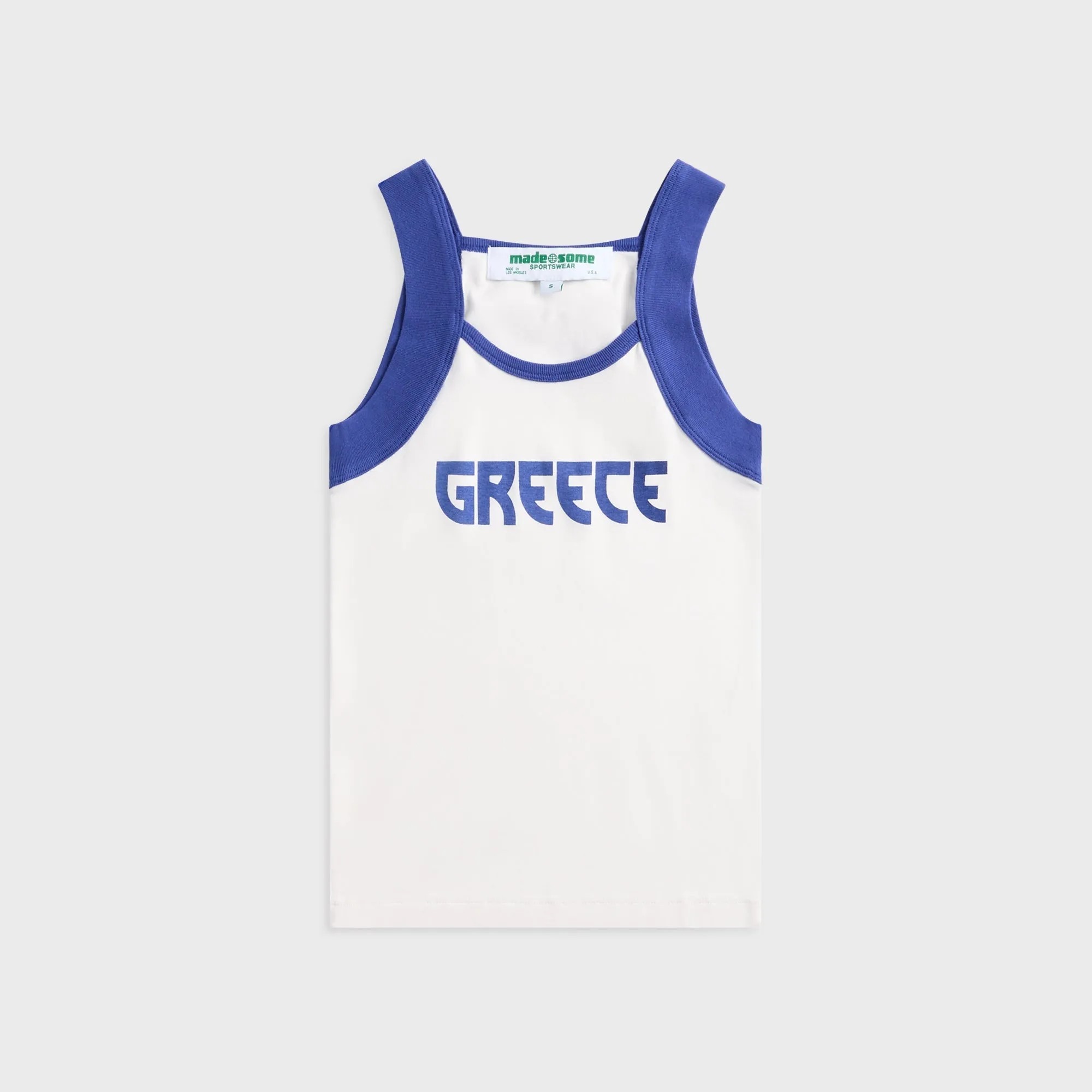 Made Some Greece Tank Top - White / Navy sold by Kith