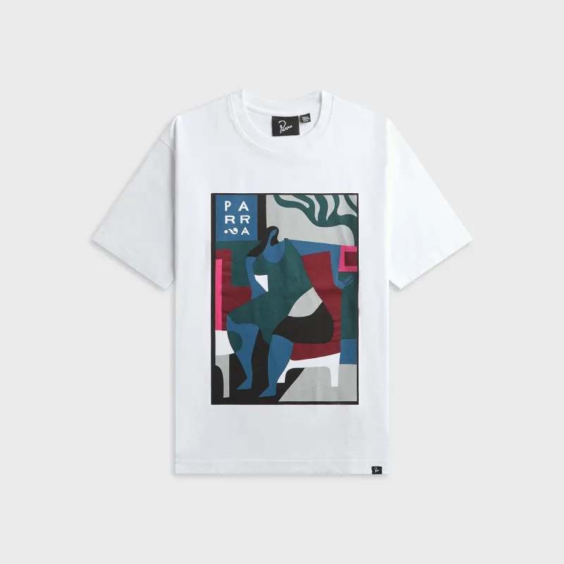 by Parra Leaving Now Tee - White made by by Parra