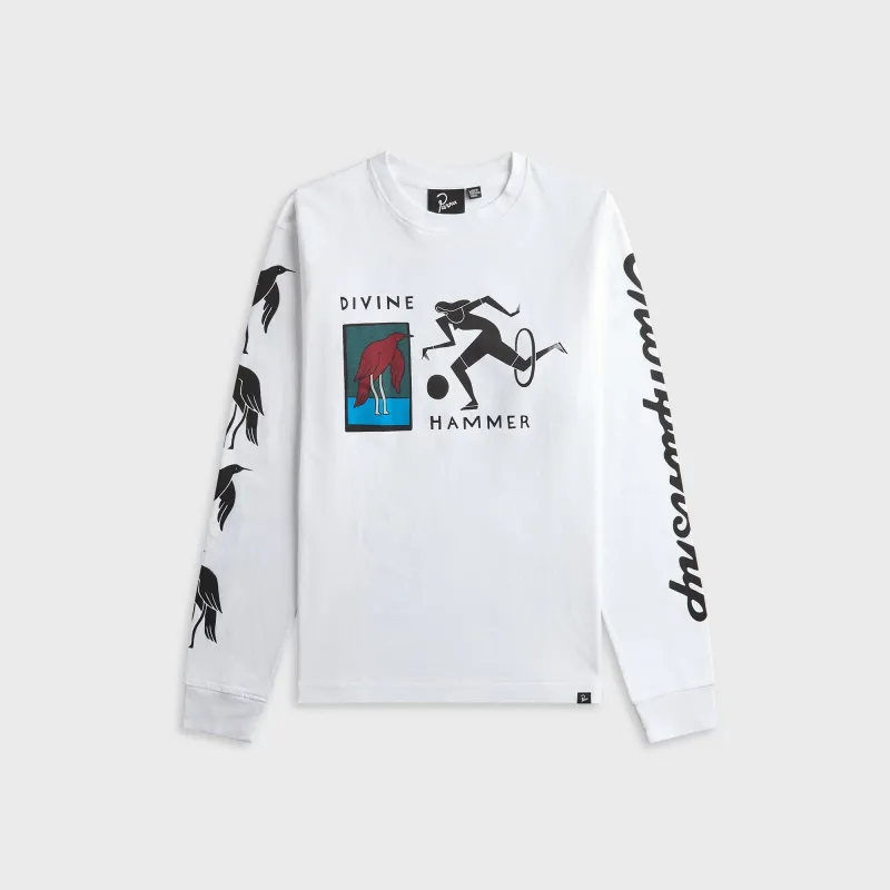 by Parra Divine Hammer Long Sleeve Tee - White made by by Parra