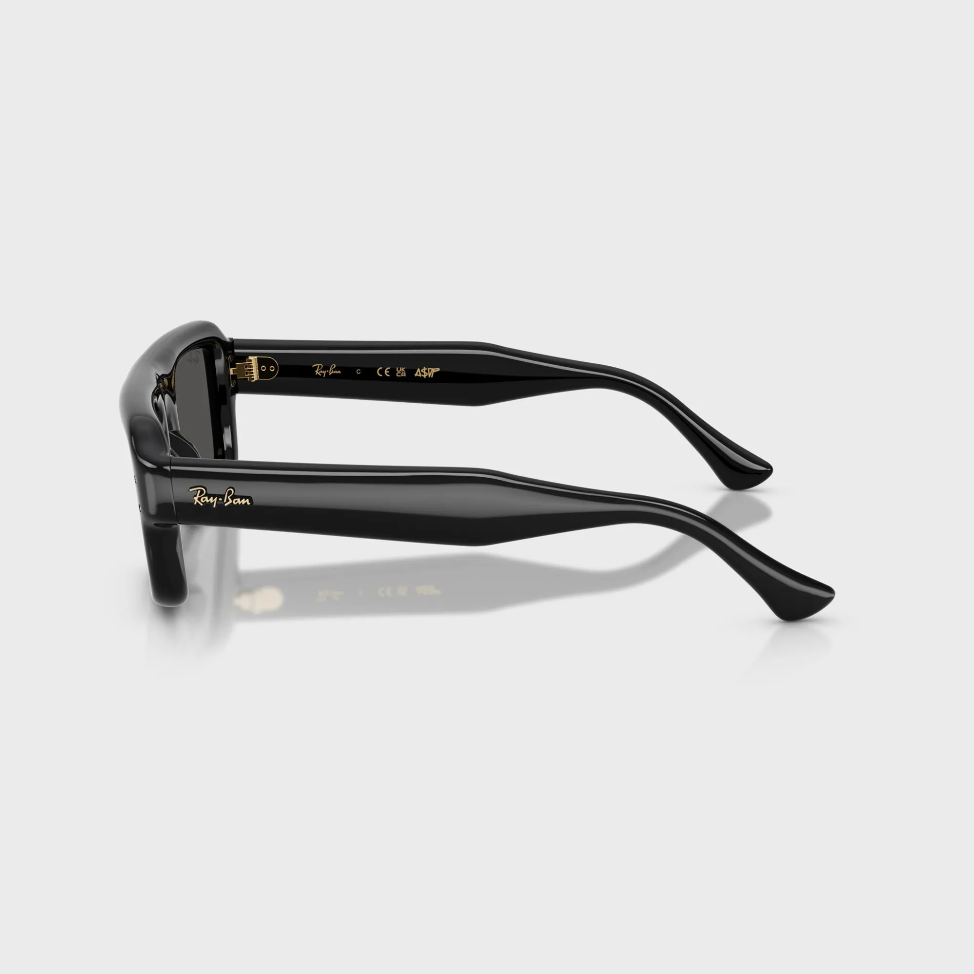 Ray Ban x A$AP Rocky Flacko Puffer Sunglasses - Black Frame / Dark Grey Lens sold by Kith product image thumbnail 4