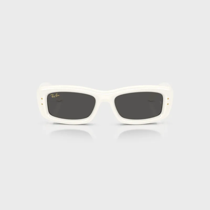 Ray Ban x A$AP Rocky Kiliane Puffer Sunglasses - White Frame / Dark Grey Lens made by Ray-Ban