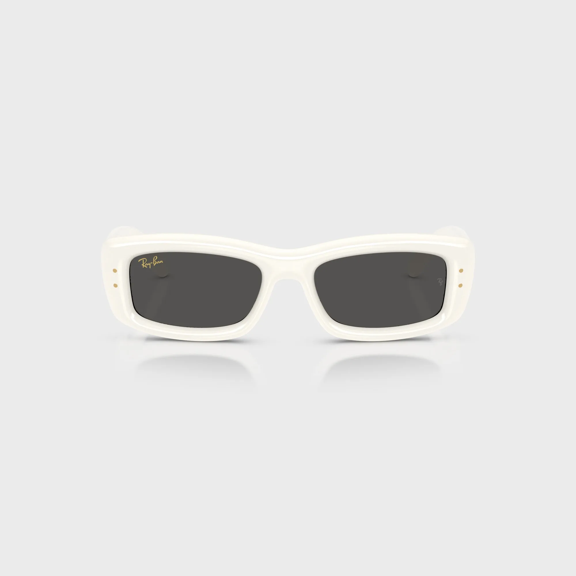 Ray Ban x A$AP Rocky Kiliane Puffer Sunglasses - White Frame / Dark Grey Lens sold by Kith