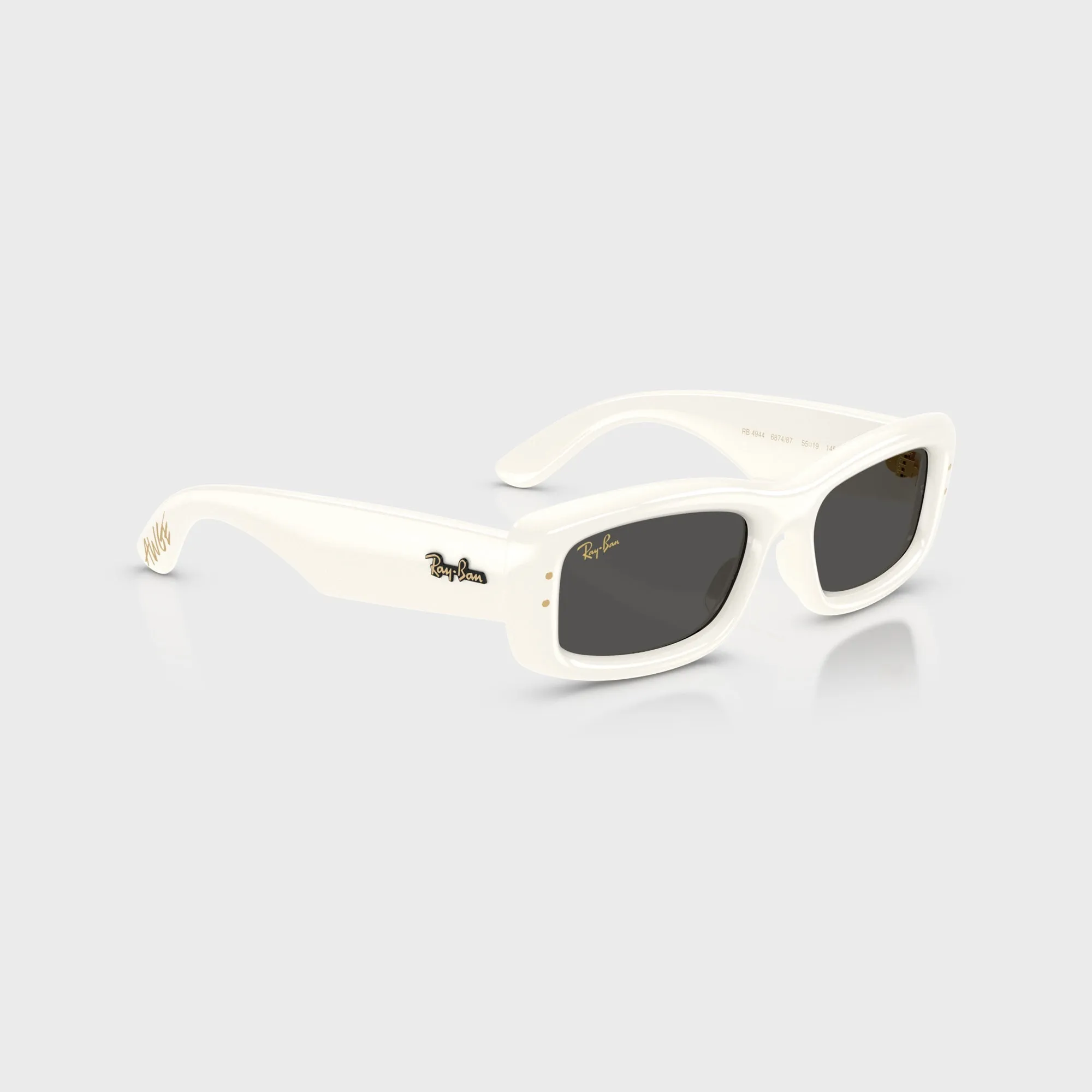 Ray Ban x A$AP Rocky Kiliane Puffer Sunglasses - White Frame / Dark Grey Lens sold by Kith product image thumbnail 2