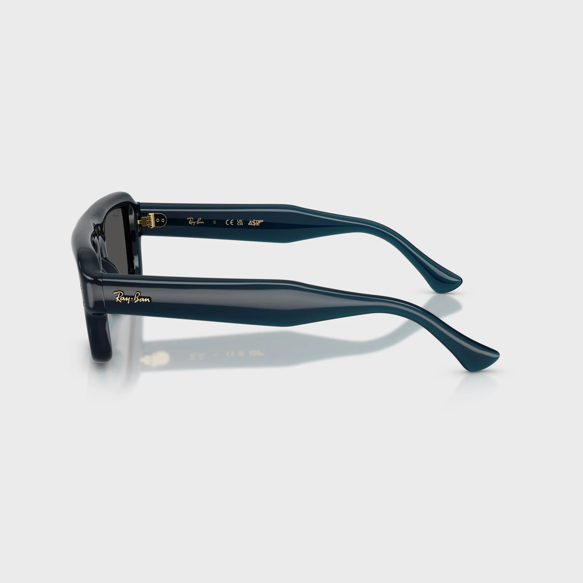 Ray-Ban x A$AP Rocky Flacko Puffer Sunglasses - Transparent Blue Frame / Dark Grey Lens sold by Kith product image thumbnail 4