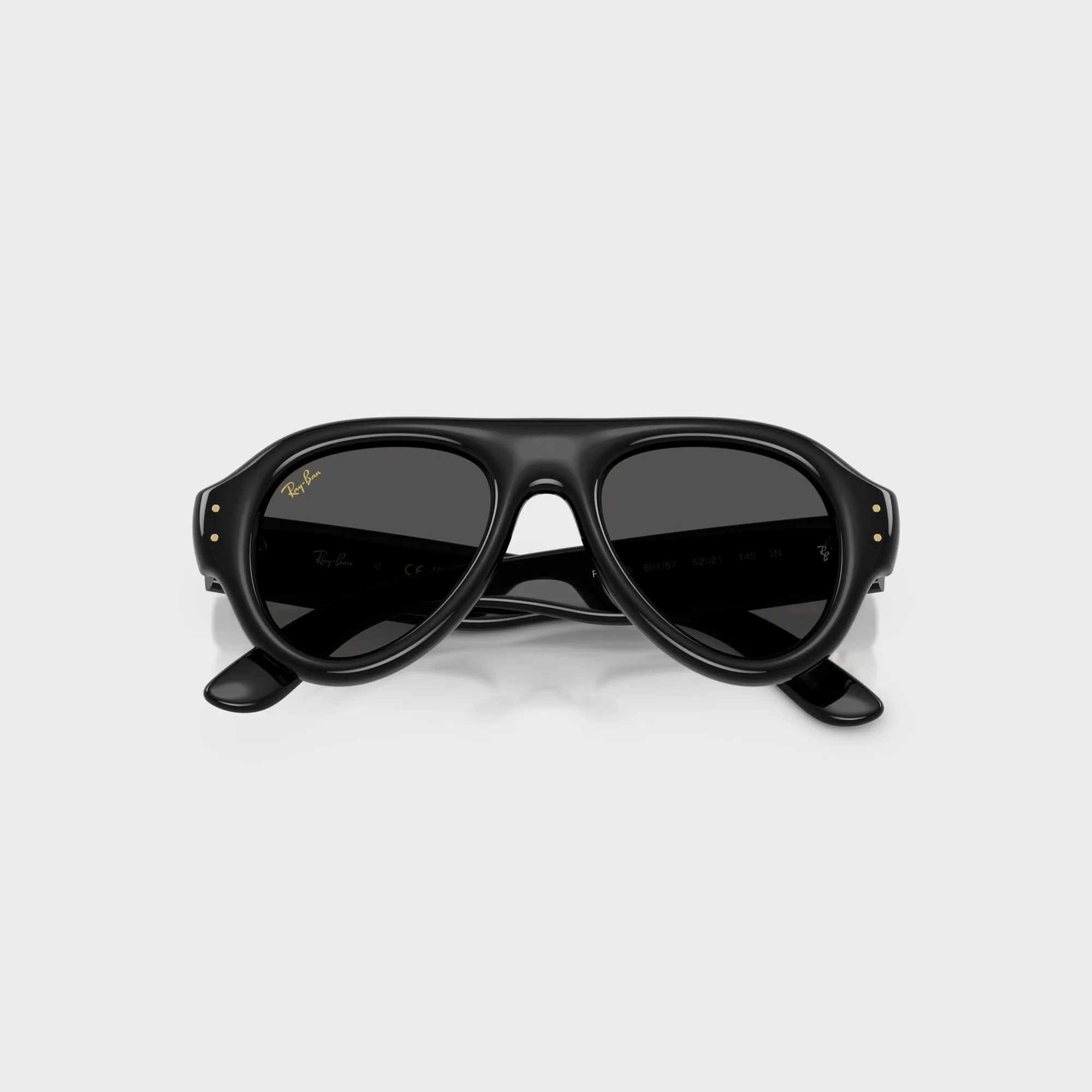 Ray Ban x A$AP Rocky Aviator Puffer Sunglasses - Black Frame / Dark Grey Lens sold by Kith product image thumbnail 3