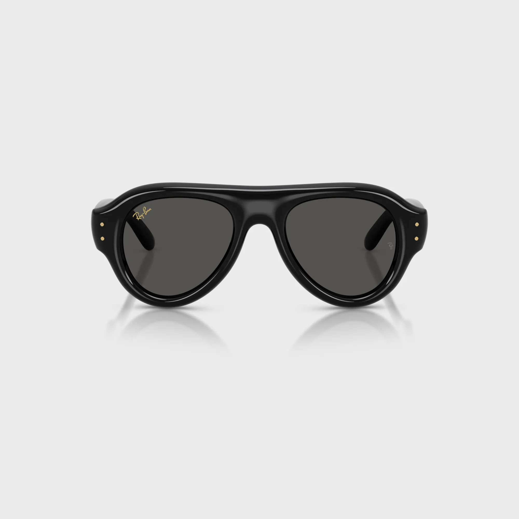 Ray Ban x A$AP Rocky Aviator Puffer Sunglasses - Black Frame / Dark Grey Lens sold by Kith