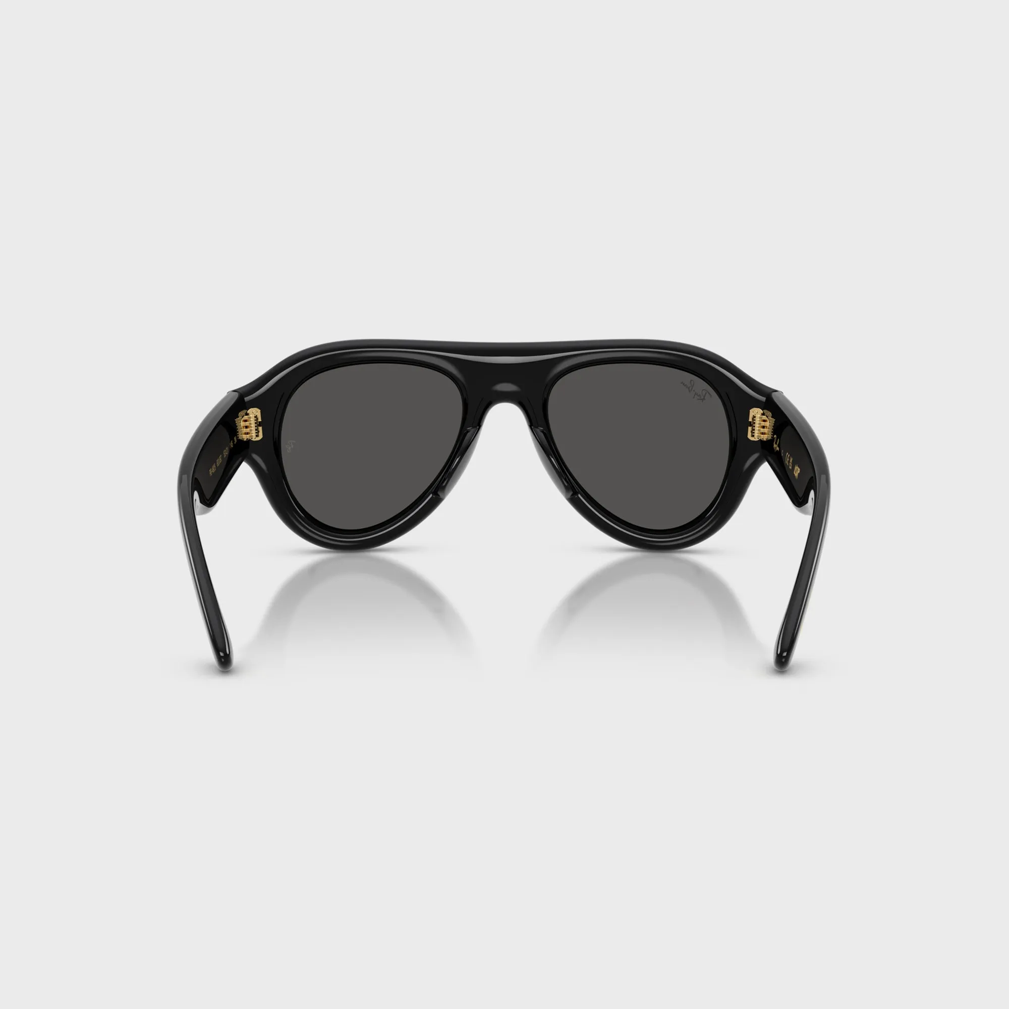 Ray Ban x A$AP Rocky Aviator Puffer Sunglasses - Black Frame / Dark Grey Lens sold by Kith product image thumbnail 5