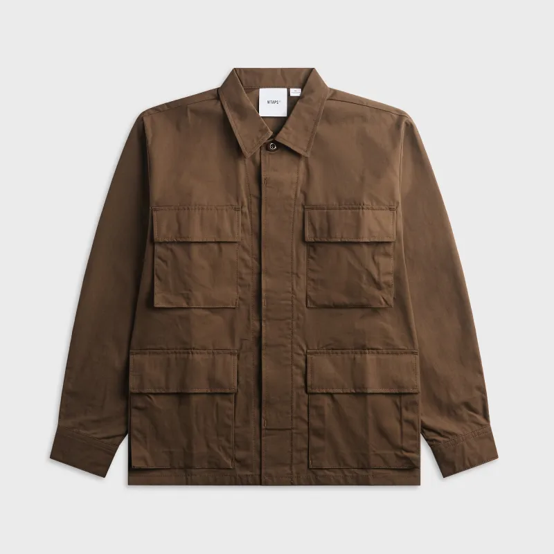 WTAPS JMOD Nyco. Weather Cordura® Long Sleeve Jacket - Brown made by WTAPS