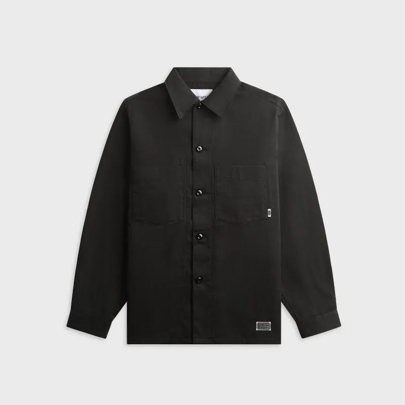 WTAPS CBW Cotton Twill Long Sleeve Shirt - Black made by WTAPS