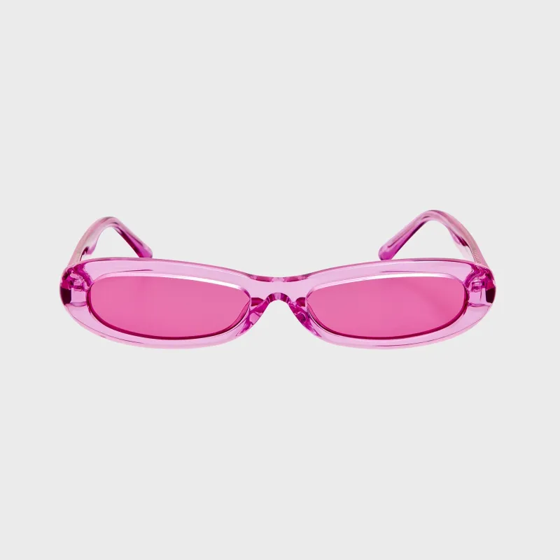 The Attico Andrea Sunglasses - Pink / Silver made by The Attico