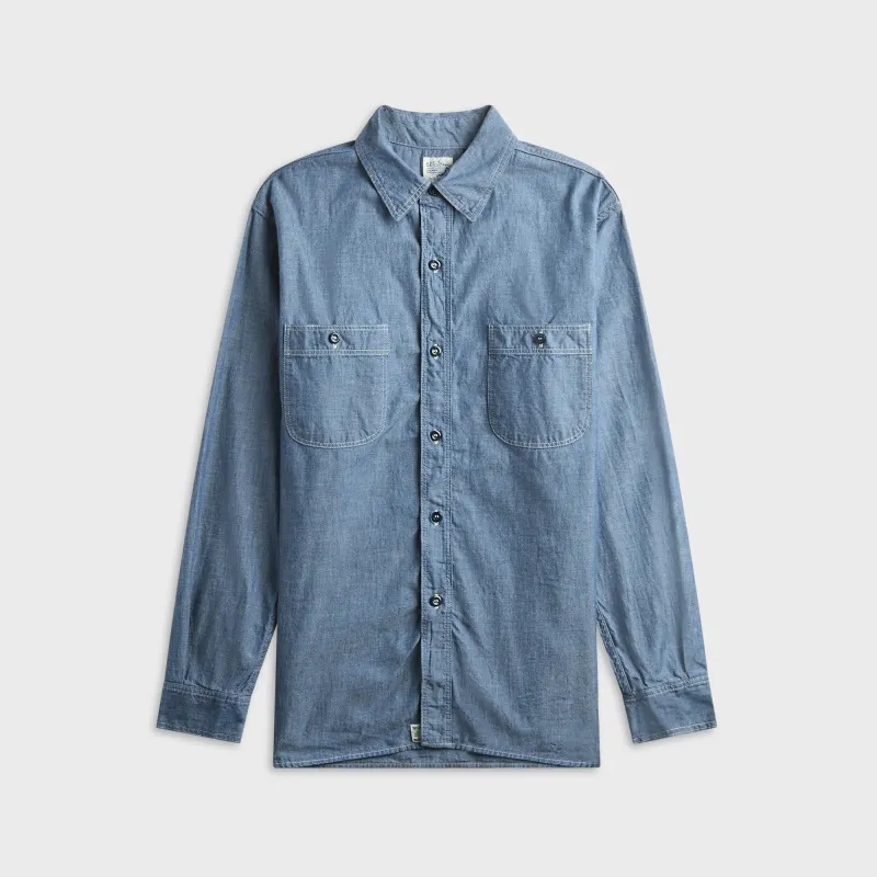 orSLOW 105 Relax Fit Work Shirt - Chambray made by orSlow