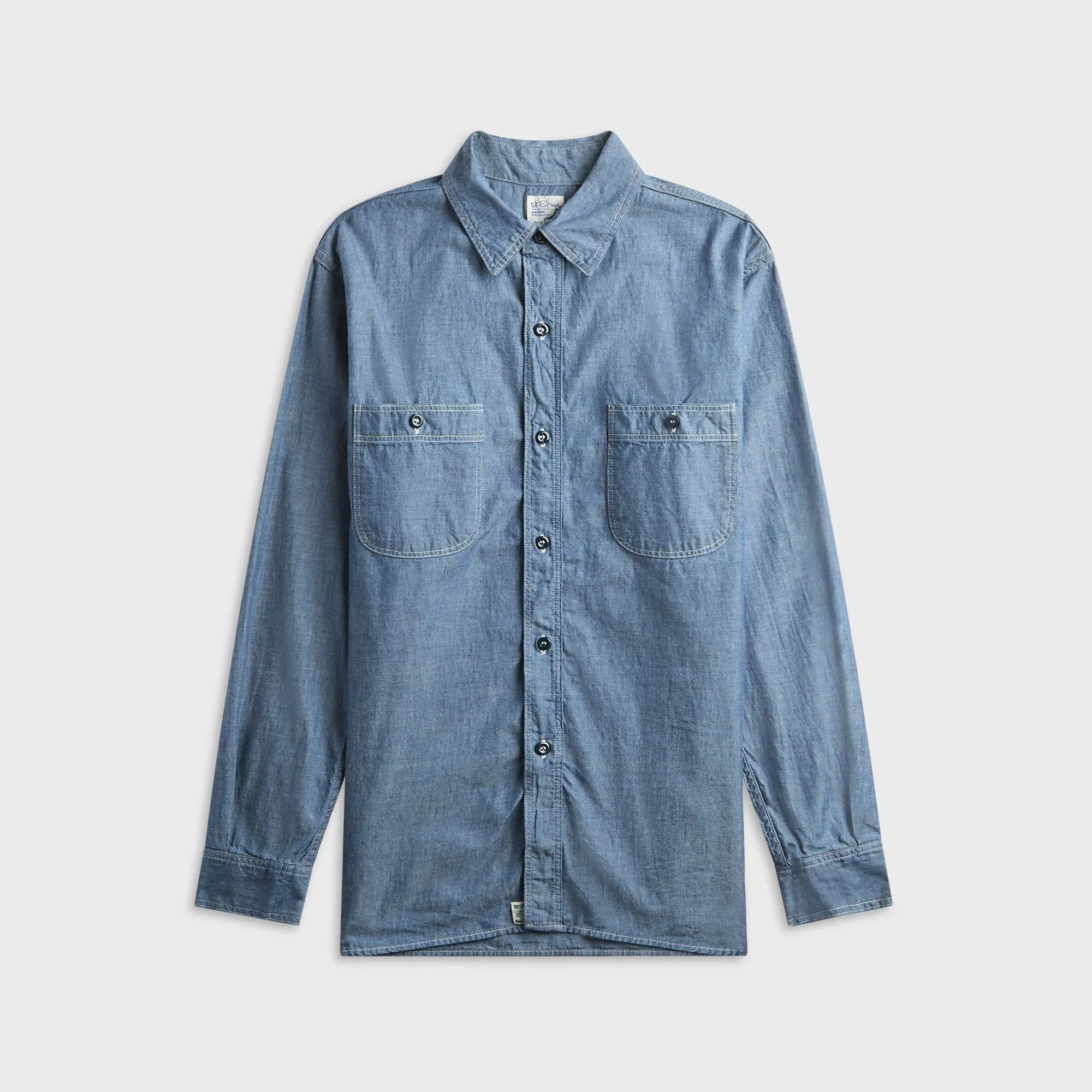 orSLOW 105 Relax Fit Work Shirt - Chambray sold by Kith