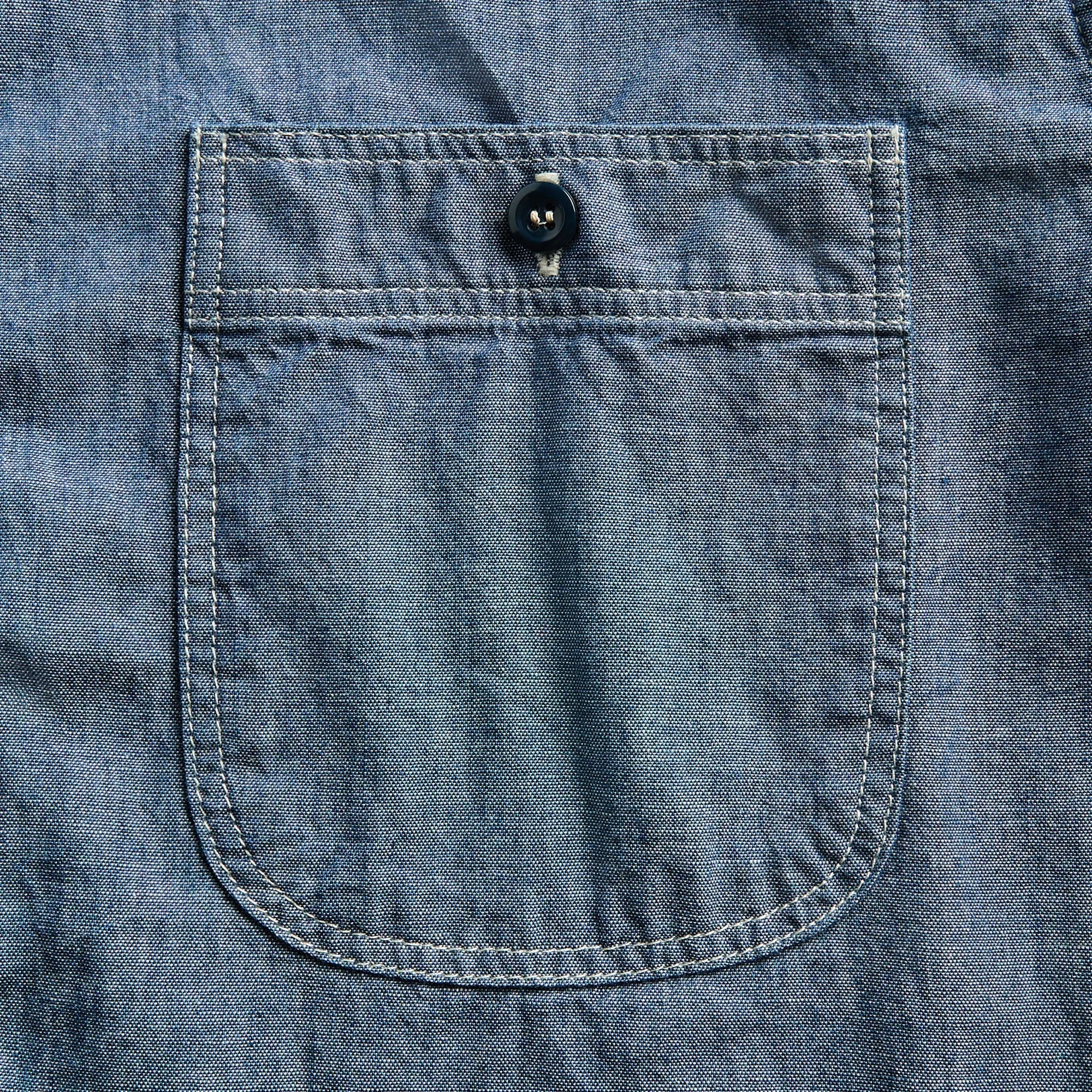orSLOW 105 Relax Fit Work Shirt - Chambray sold by Kith product image thumbnail 3