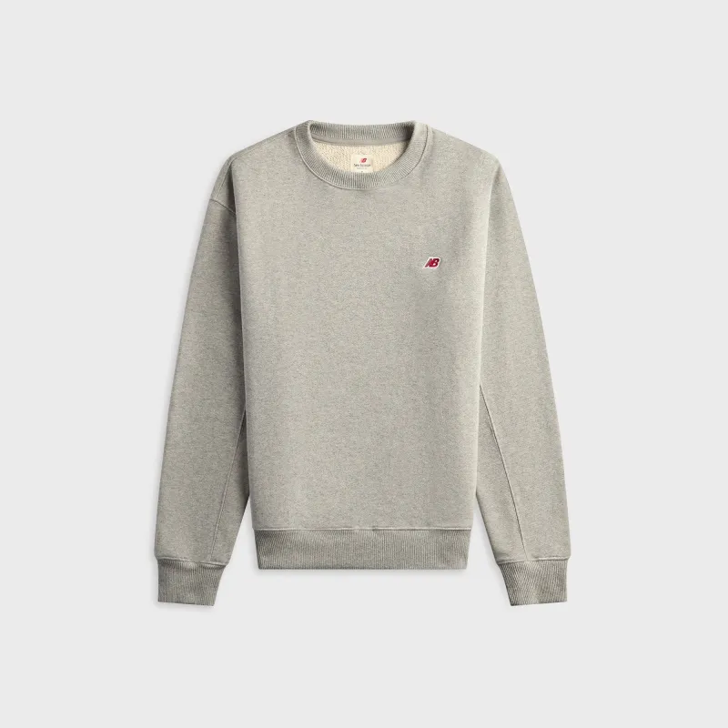 New Balance Made in USA Core Crewneck Sweatshirt - Athletic Grey made by New Balance