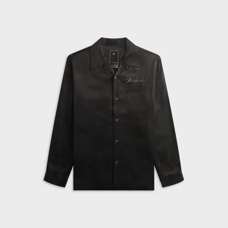 Maharishi 7365 Ascending Dragon Cupro Shirt - Black made by Maharishi