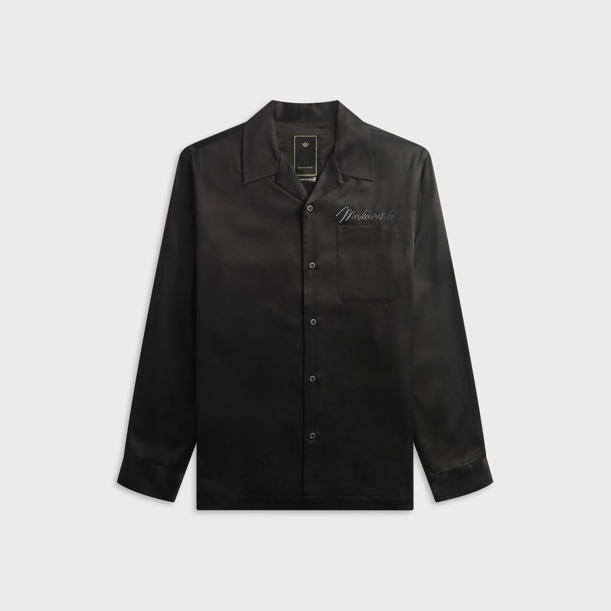 Maharishi 7365 Ascending Dragon Cupro Shirt - Black sold by Kith