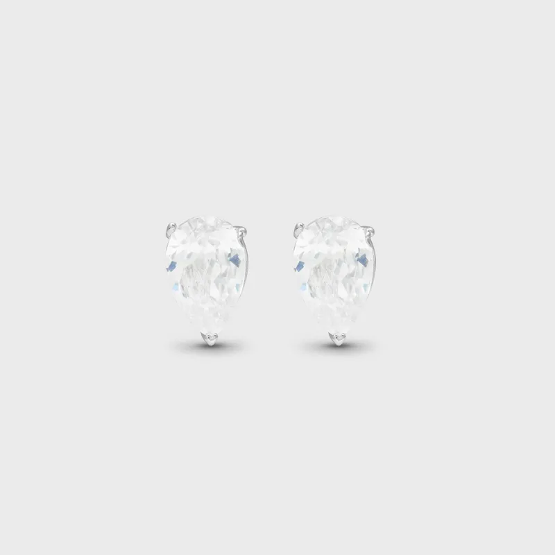 Crystal Haze Pear Shaped Studs - Clear made by Crystal Haze