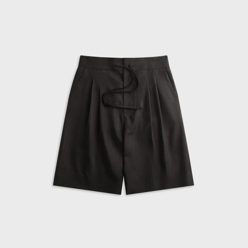 Fear of God Striped Wool Baggy Short - Black made by Fear of God