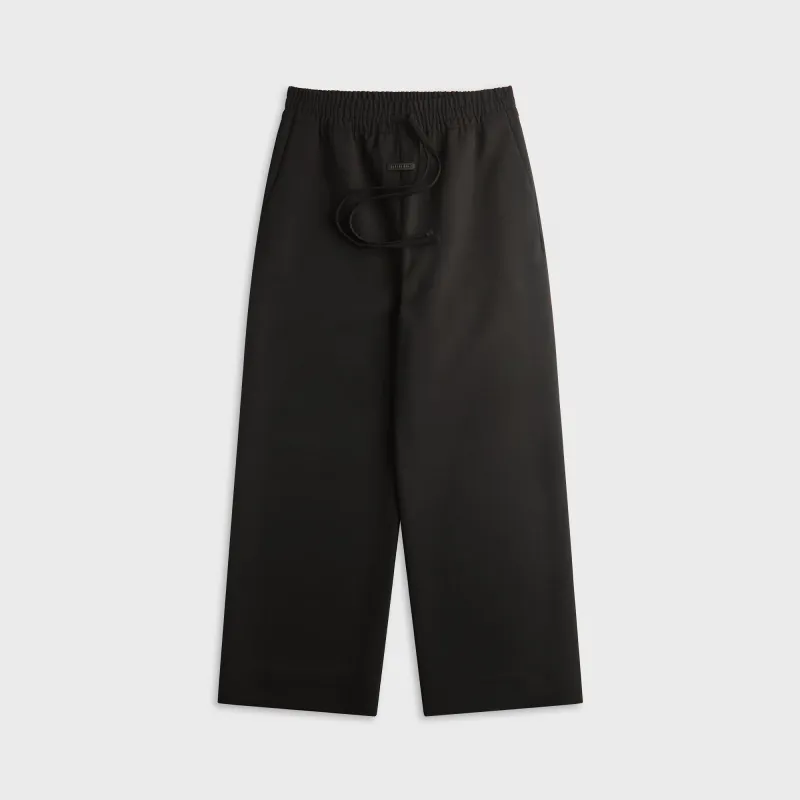 Fear Of God Double Weave Wool Wide Leg Drawstring Pant - Black made by Fear of God
