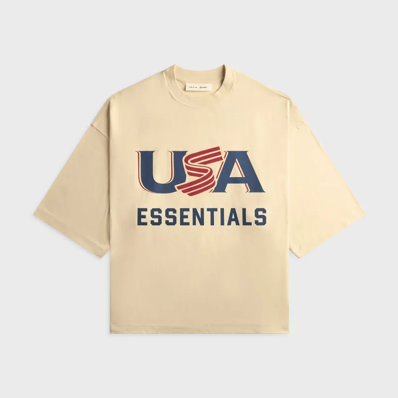 Essentials USA Baseball Merch Tee - Oat made by Essentials
