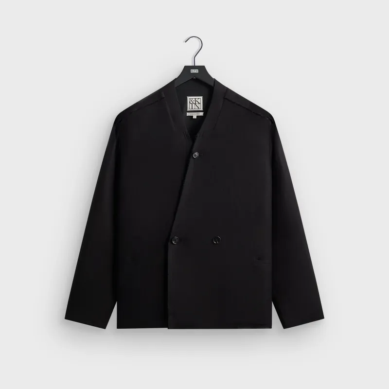 &Kin Long Sleeve Linen Viscose Twill Mathis Shirt - Black made by Kith