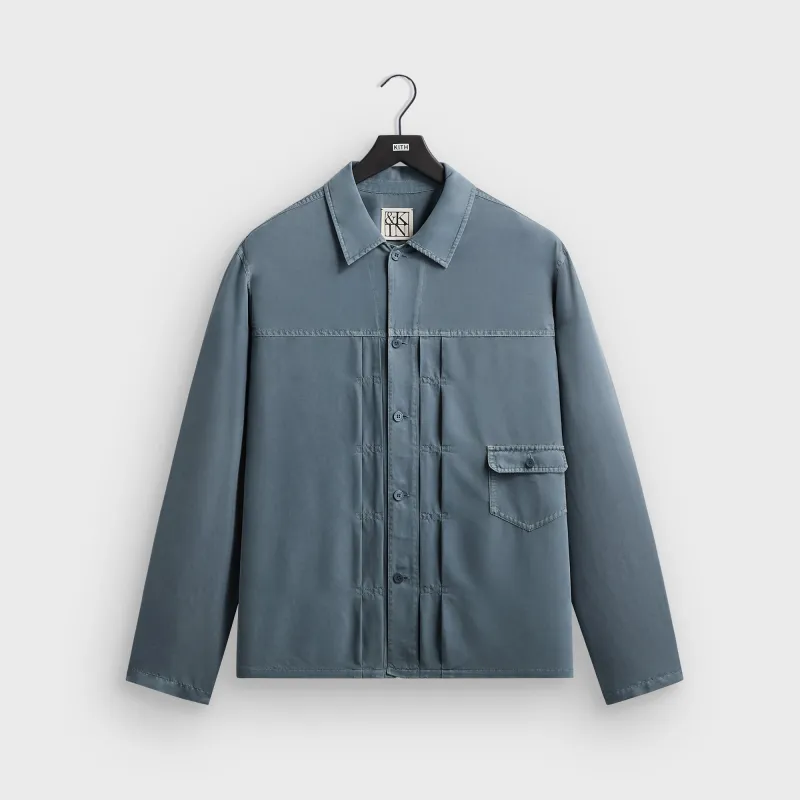 &Kin Garment Dyed Silk Collared Yardley Shirt - Ovation made by Kith