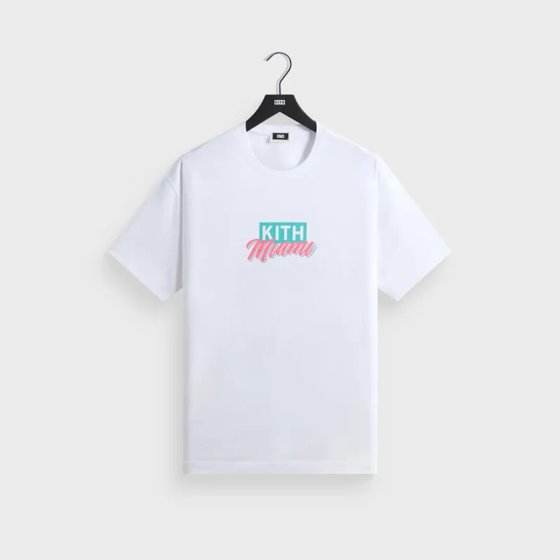 Kith Miami Classic Logo Tee - White made by Kith