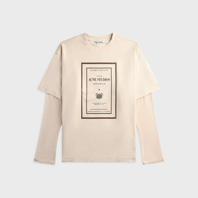 Acne Studios Layered Graphic Tee - Warm Beige made by Acne Studios