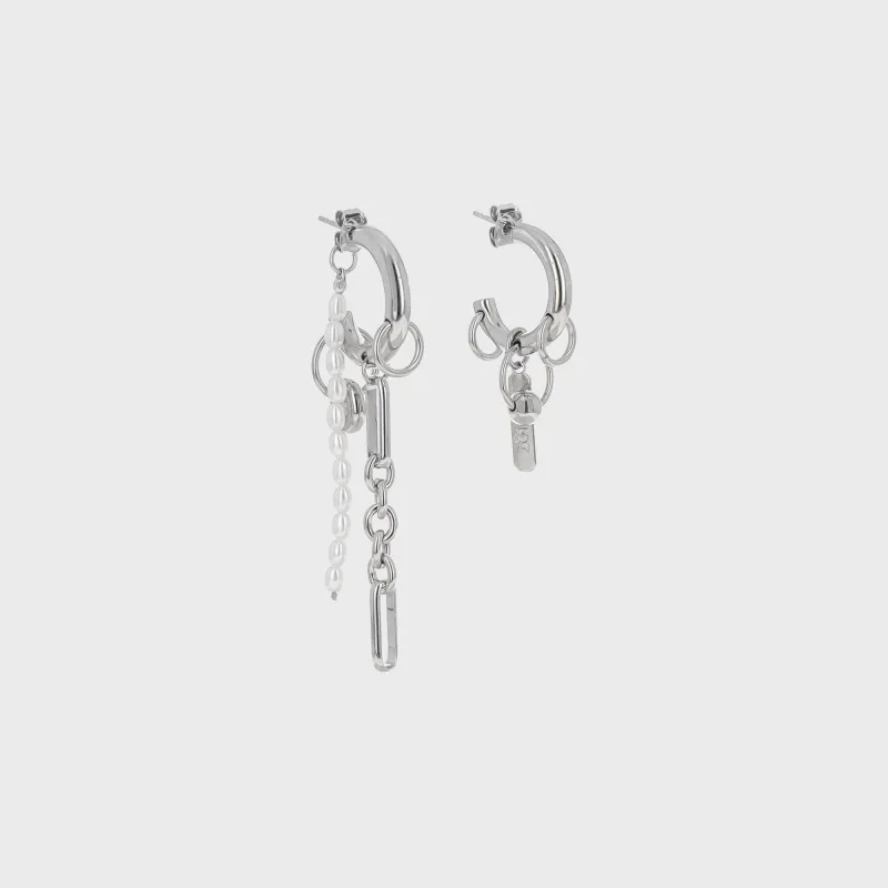 Justine Clenquet Iris Pearl Earrings - Silver made by Justine Clenquet