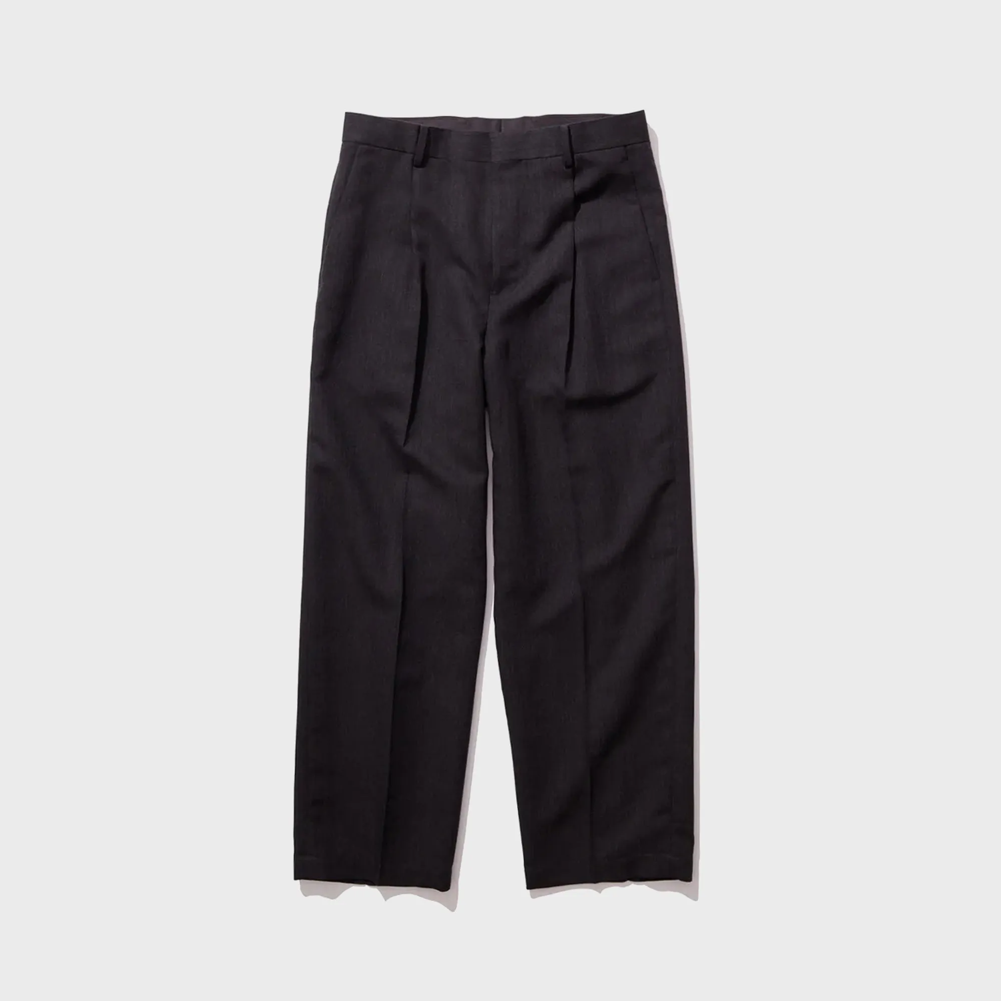 ATON Twist Wool Linen Standard Pant - Charcoal sold by Kith