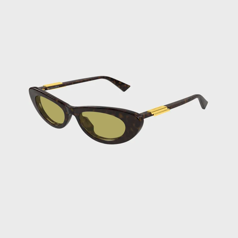 Bottega Veneta Snap Cat-Eye Sunglasses - Havana / Yellow made by Bottega Veneta