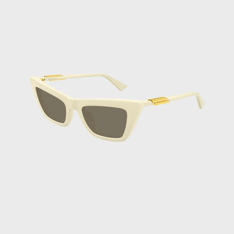 Bottega Veneta Snap Cat-Eye Sunglasses - Beige / Brown made by Bottega Veneta
