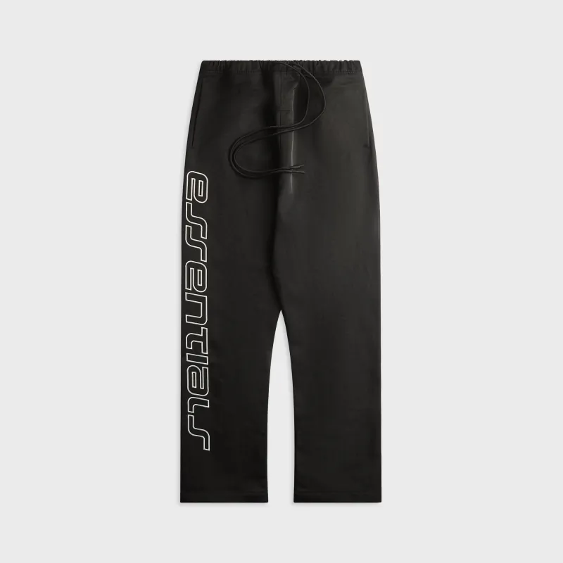 Essentials Textured Nylon Active Trace Relaxed Drawstring Pant - Vintage Black made by Essentials